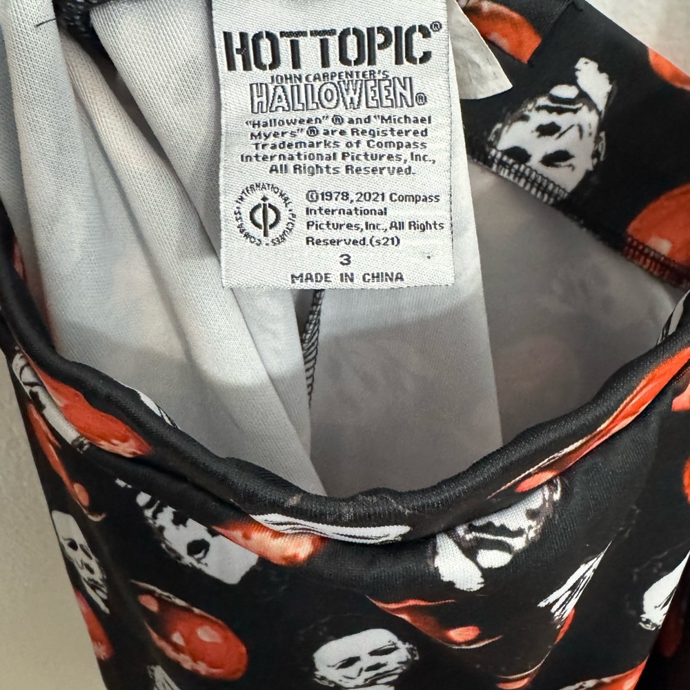 Hot Topic Halloween/Michael Myers Black and Orange Skirt with suspenders. - Picture 3 of 4
